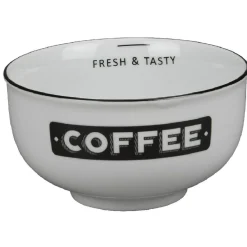 Gifi Bol petit déjeuner blanc message coffee noir Bakery