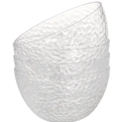 Gifi Bol plastique transparent martelé x4