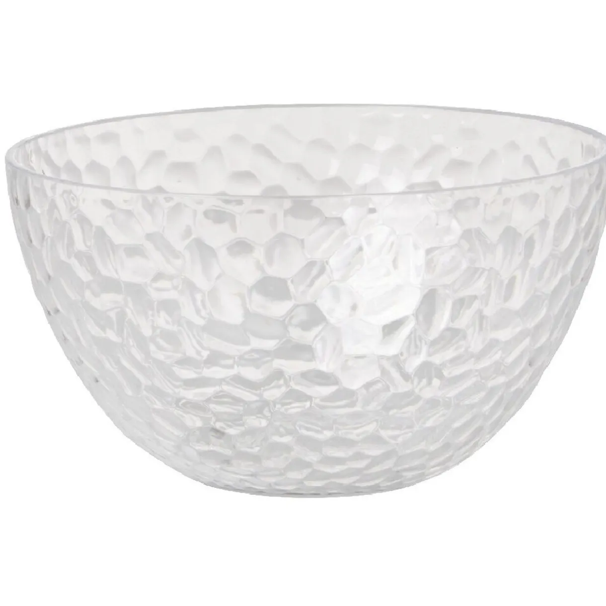 Gifi Bol plastique transparent martelé x4