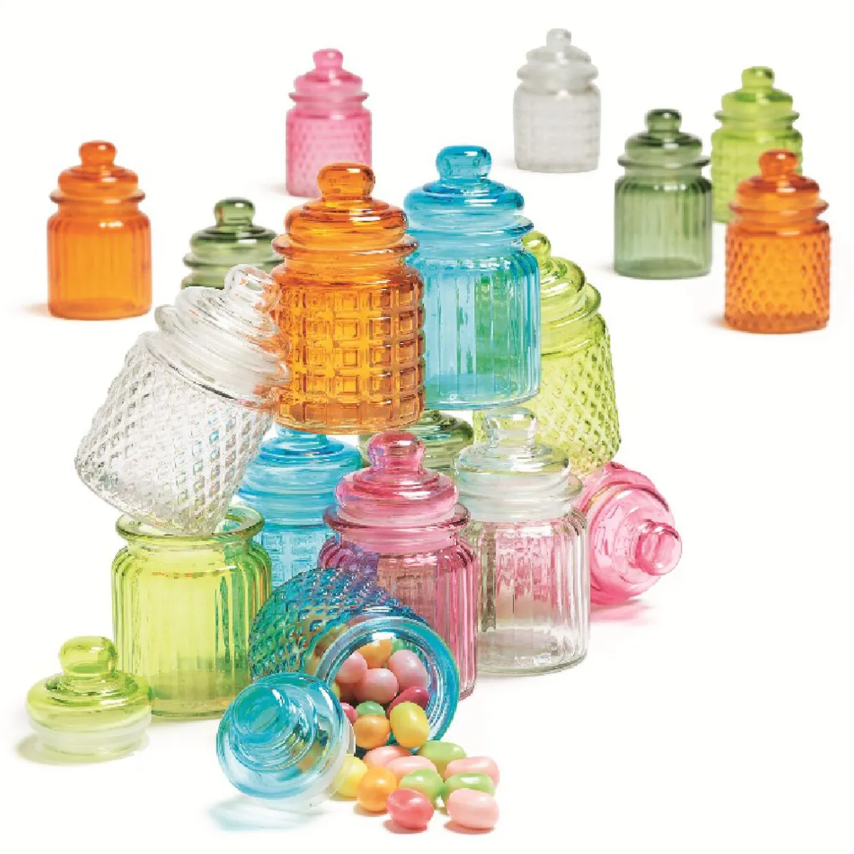 Gifi Bonbonnière colorée en verre Best