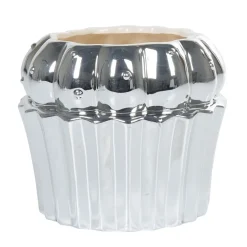 Gifi Bonbonnière cupcake gris argenté avec couvercle blanc Discount
