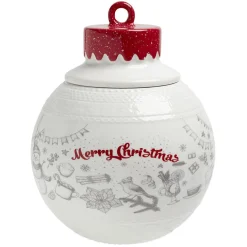 Gifi Bonbonnière en céramique décor Noël rouge blanc Online