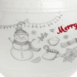 Gifi Bonbonnière en céramique décor Noël rouge blanc Online