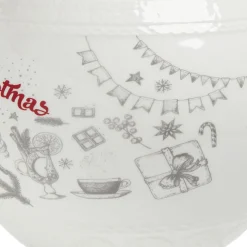 Gifi Bonbonnière en céramique décor Noël rouge blanc Online