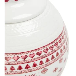 Gifi Bonbonnière en céramique décor Noël rouge blanc Online