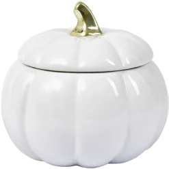 Gifi Bonbonnière Halloween forme citrouille porcelaine blanc Ø18 cm Outlet