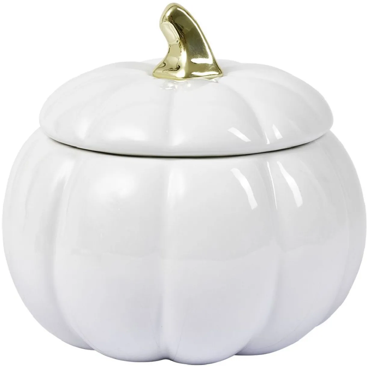 Gifi Bonbonnière Halloween forme citrouille porcelaine blanc Ø18 cm Outlet
