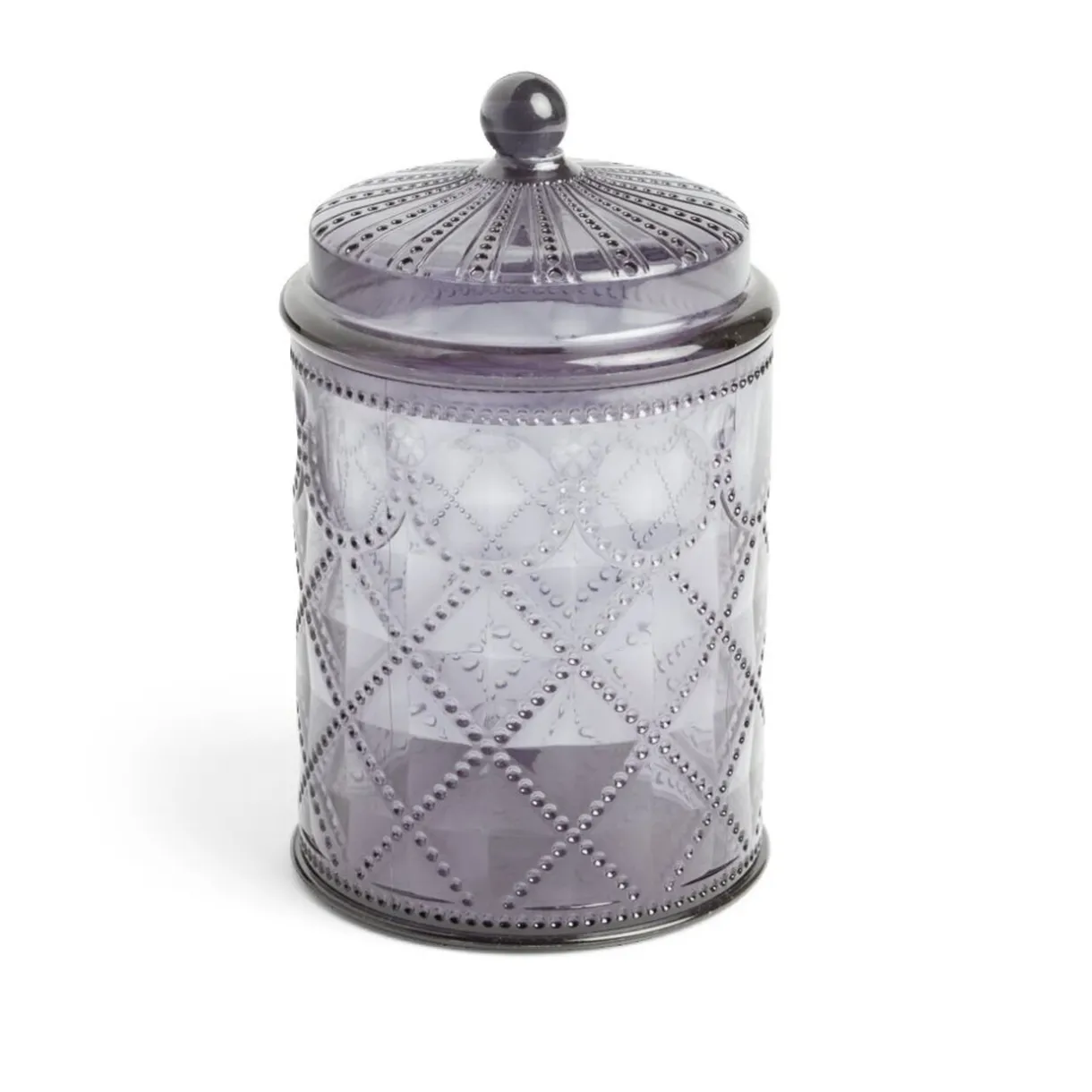 Gifi Bonbonnière plastique effet capitonné noir ou transparent Ø10xH20cm Clearance
