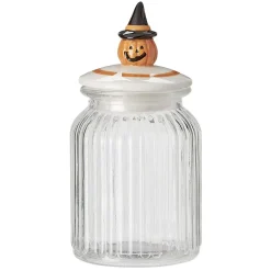 Gifi Bonbonnière transparente couvercle déco citrouille Halloween 1L Discount