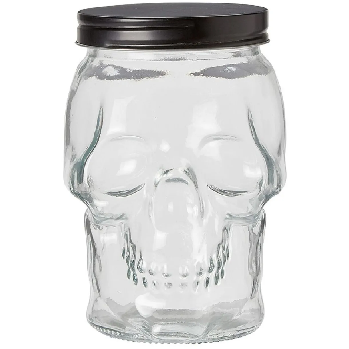 Gifi Bonbonnière transparente design Tête de mort Halloween 1,5L Outlet