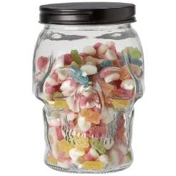 Gifi Bonbonnière transparente design Tête de mort Halloween 1,5L Outlet