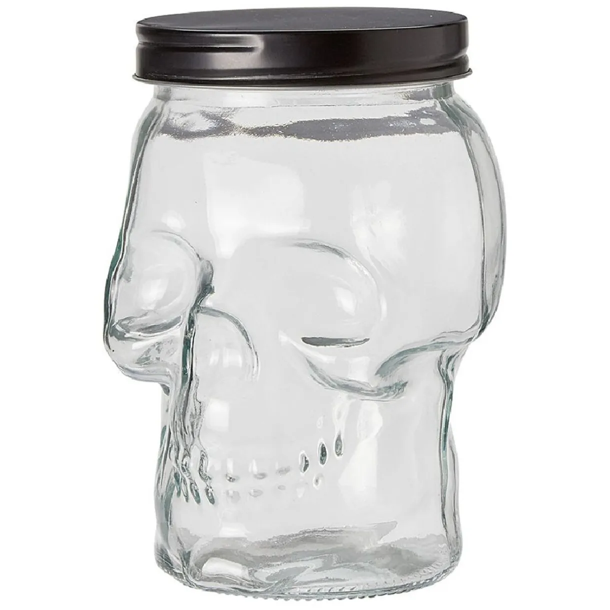 Gifi Bonbonnière transparente design Tête de mort Halloween 1,5L Outlet
