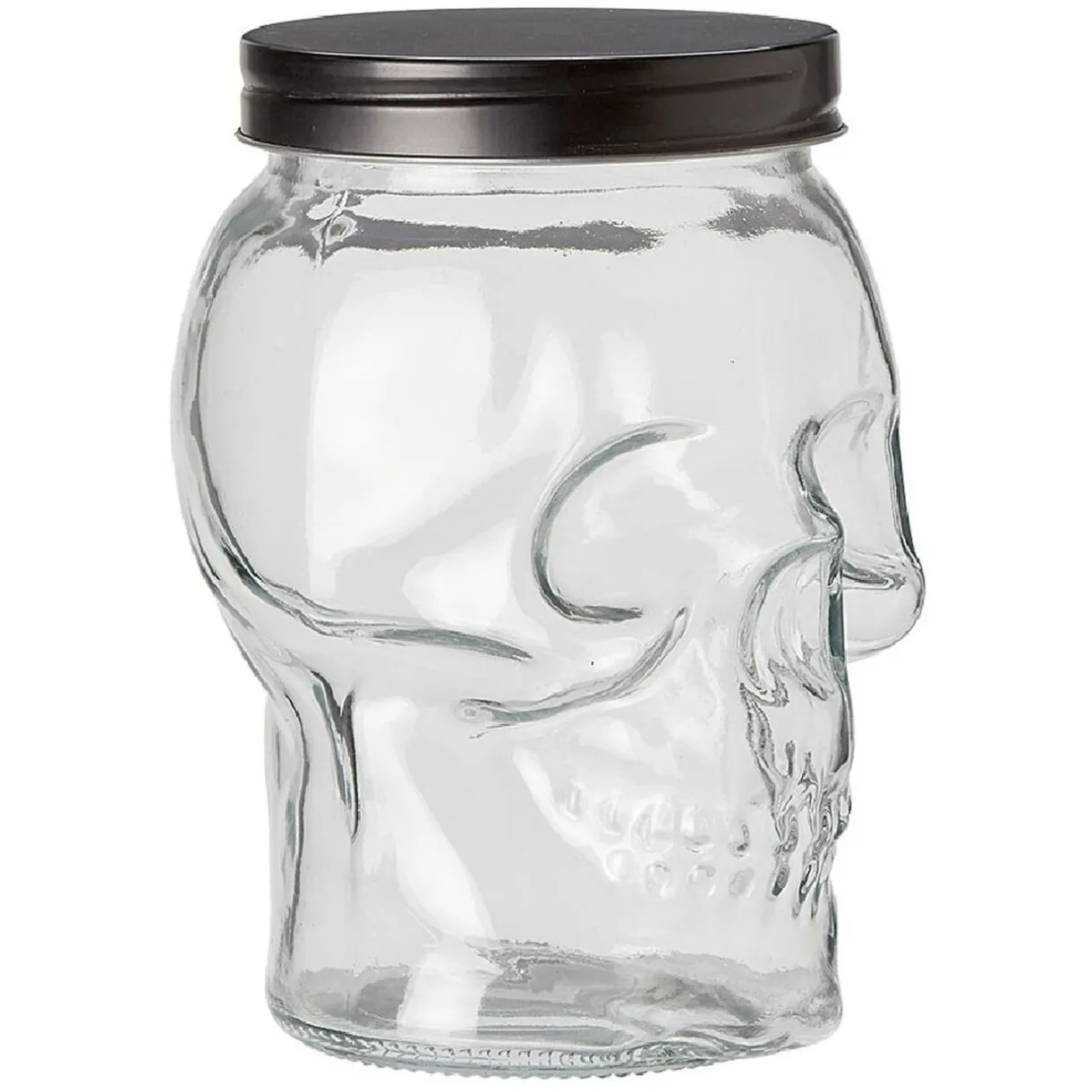 Gifi Bonbonnière transparente design Tête de mort Halloween 1,5L Outlet