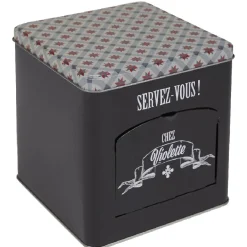 Gifi Boîte à biscuits carrée design "Servez-vous - Chez Violette" Online