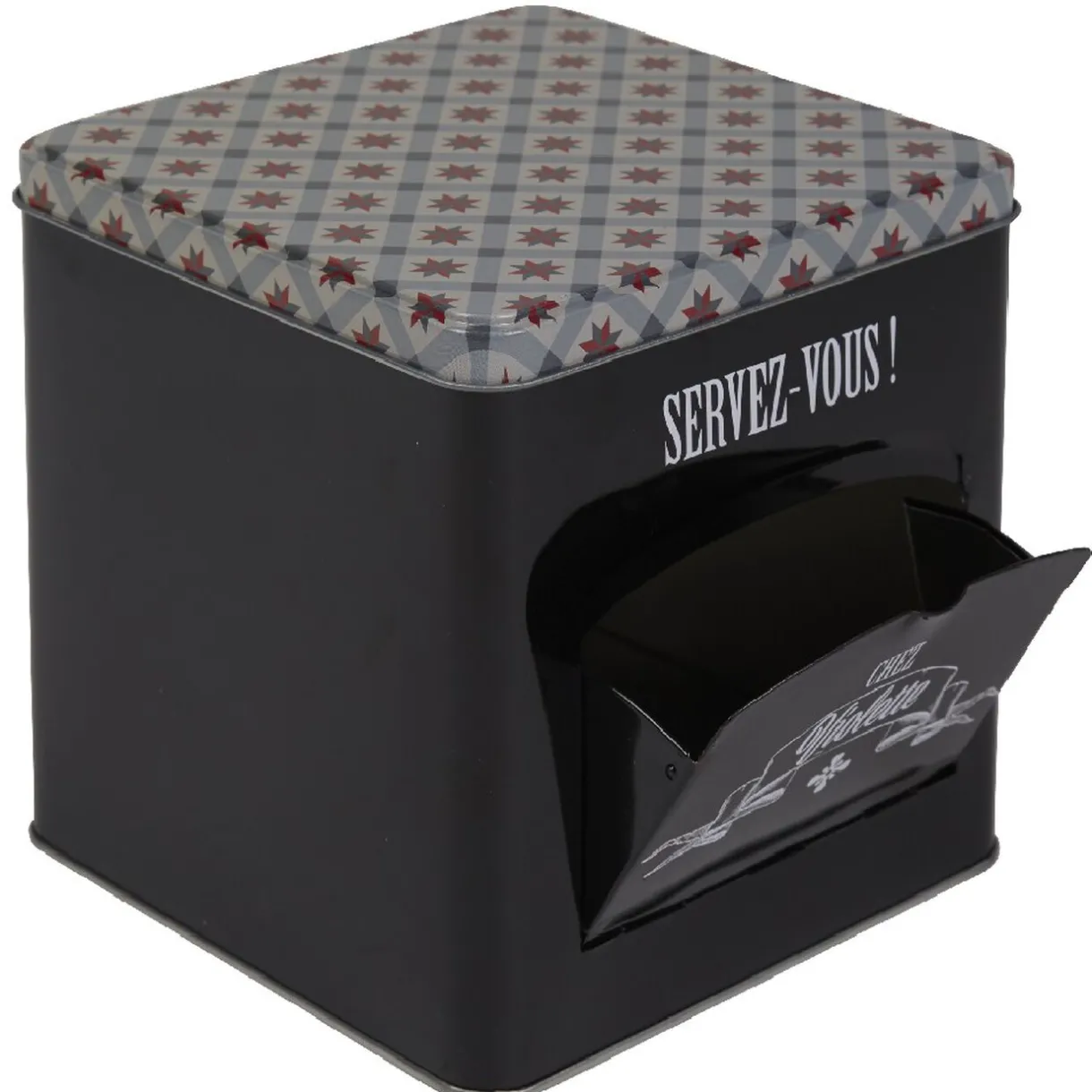 Gifi Boîte à biscuits carrée design "Servez-vous - Chez Violette" Online