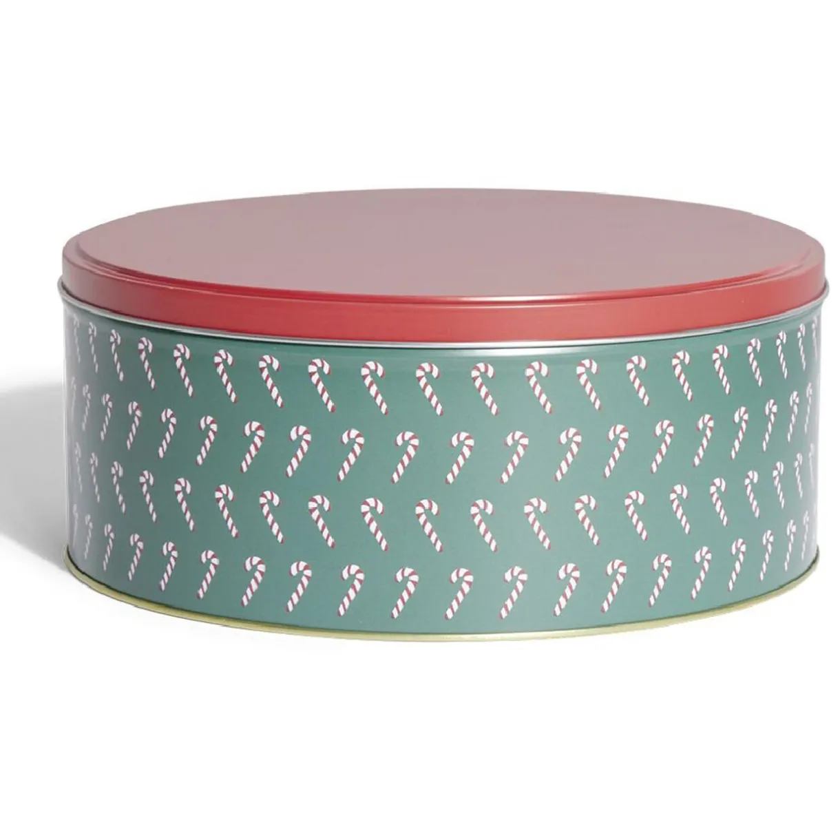 Gifi Boîte à biscuits de Noël ronde en métal rouge et vert x3 Outlet