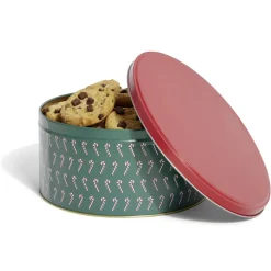 Gifi Boîte à biscuits de Noël ronde en métal rouge et vert x3 Outlet