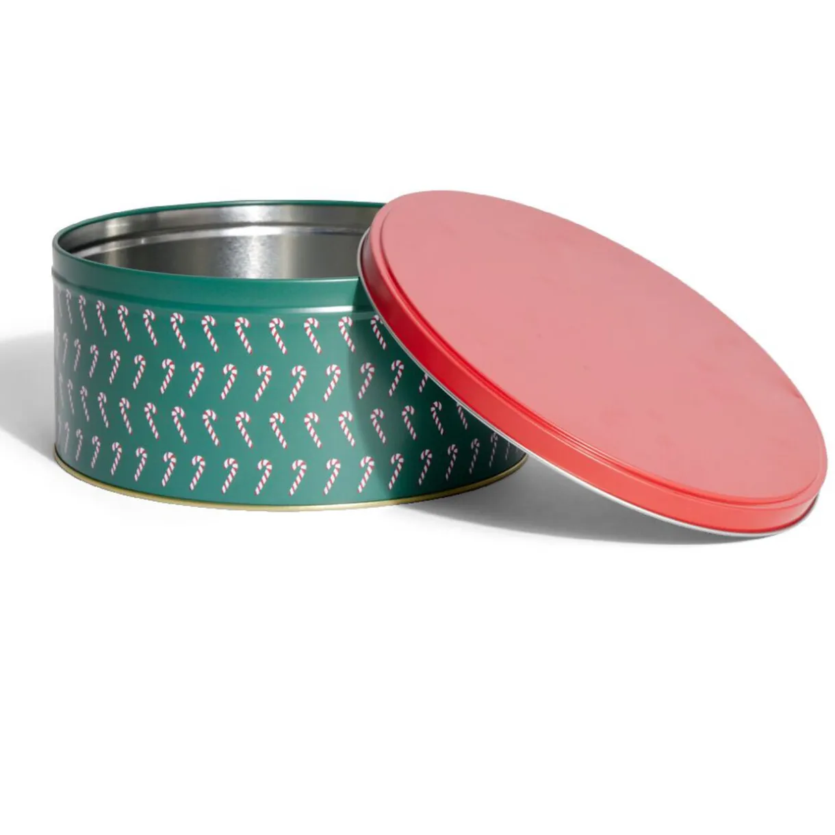 Gifi Boîte à biscuits de Noël ronde en métal rouge et vert x3 Outlet