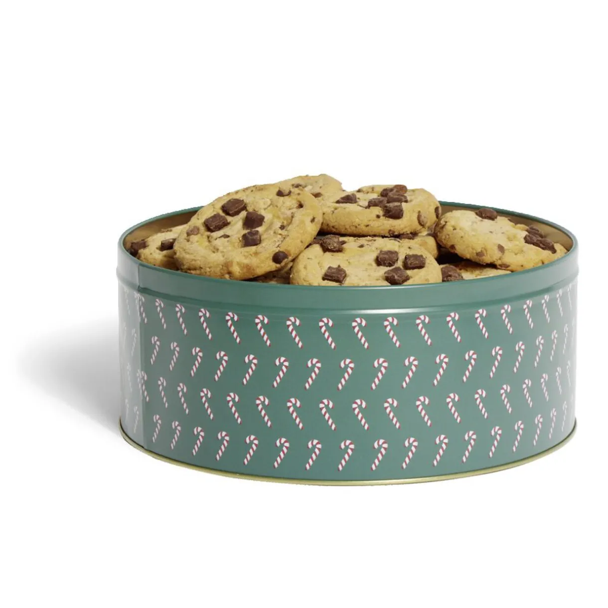 Gifi Boîte à biscuits de Noël ronde en métal rouge et vert x3 Outlet