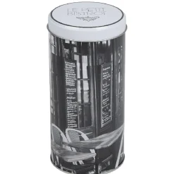 Gifi Boîte à café cylindrique design bistrot noir et blanc Discount