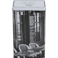 Gifi Boîte à café rectangulaire design bistrot noir et blanc