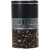 Gifi Boîte à café ronde en métal décorée noir Hot