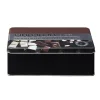 Gifi Boîte à chocolat rectangulaire en métal décorée marron Discount
