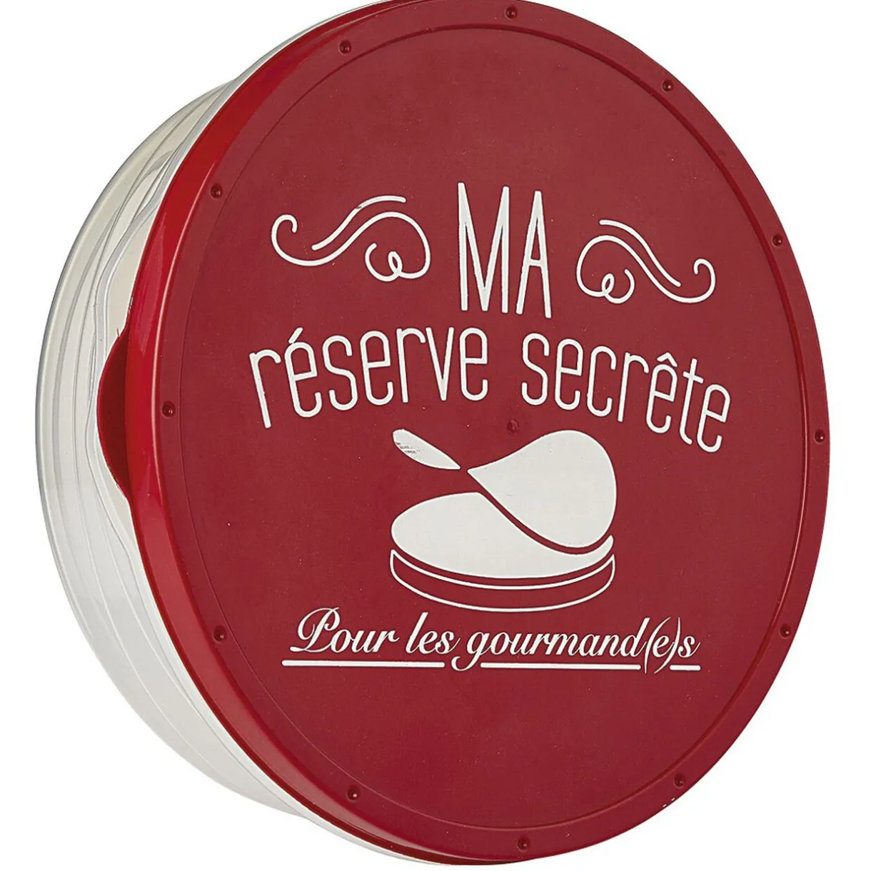 Gifi Boîte à crêpes ronde avec couvercle design rouge Clearance