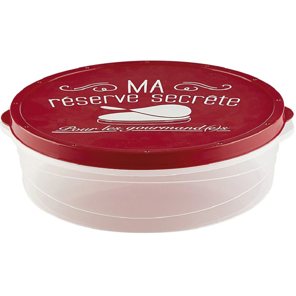 Gifi Boîte à crêpes ronde avec couvercle design rouge Clearance