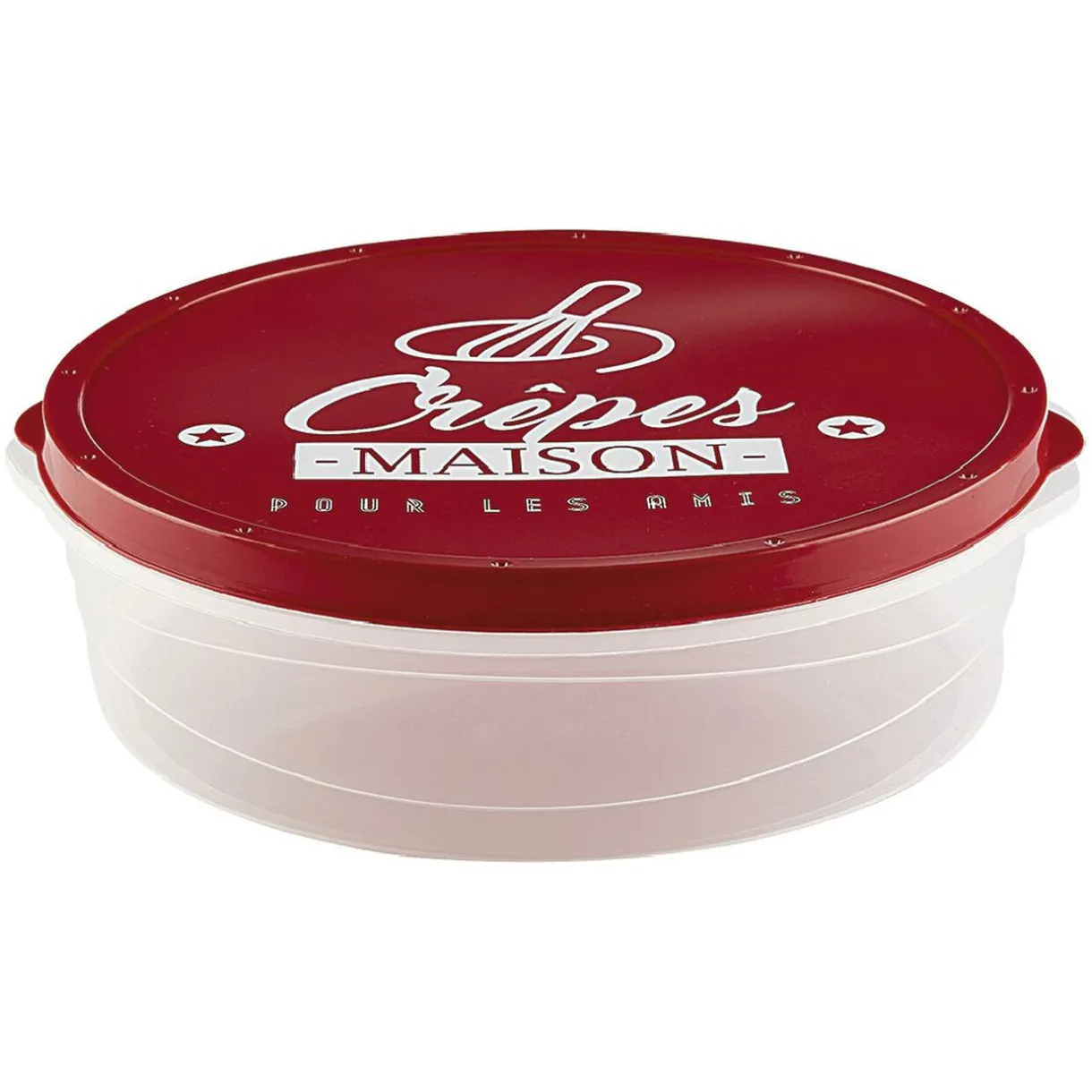 Gifi Boîte à crêpes ronde avec couvercle design rouge Clearance