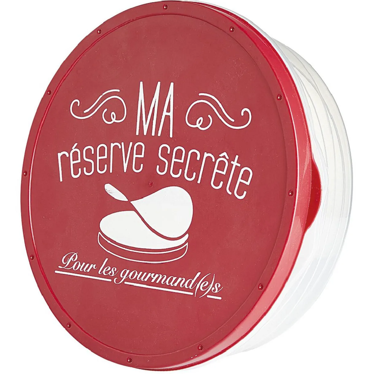 Gifi Boîte à crêpes ronde avec couvercle design rouge Clearance
