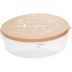 Gifi Boîte à crêpes ronde avec couvercle imprimé motif cuisine Ø28xH9 cm Clearance