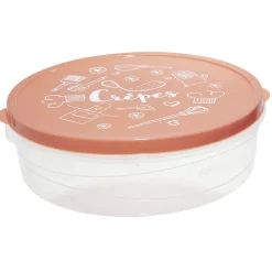 Gifi Boîte à crêpes ronde avec couvercle imprimé motif cuisine Ø28xH9 cm Clearance
