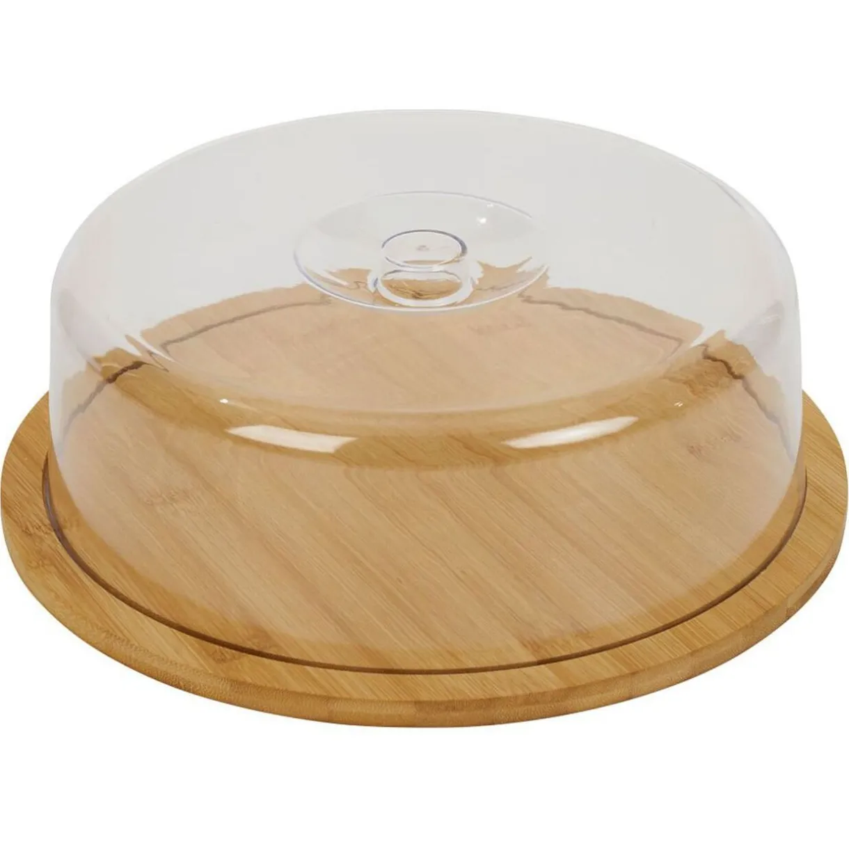 Gifi Boîte à fromage bambou et plastique Ø28,5xH9cm Discount