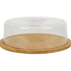 Gifi Boîte à fromage bambou et plastique Ø28,5xH9cm Discount