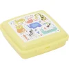 Gifi Boîte à goûter carrée plastique jaune 15x14,5xH5cm Best