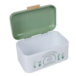 Gifi Boîte à pain My little garden alu bambou blanche et verte Online