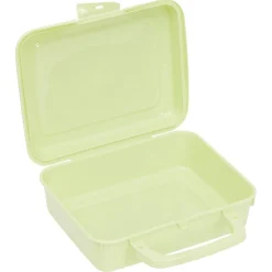 Gifi Boîte à sandwich rectangulaire avec anse plastique jaune 16x20xH7cm New