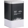 Gifi Boîte à sel en métal noir et gris design salt - 10,7x10,7xH.17,5cm Online