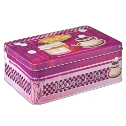 Gifi Boîte à sucre en métal design vintage luxe rose fuchsia New
