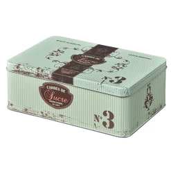 Gifi Boîte à sucre en métal design vintage romantique vert d'eau