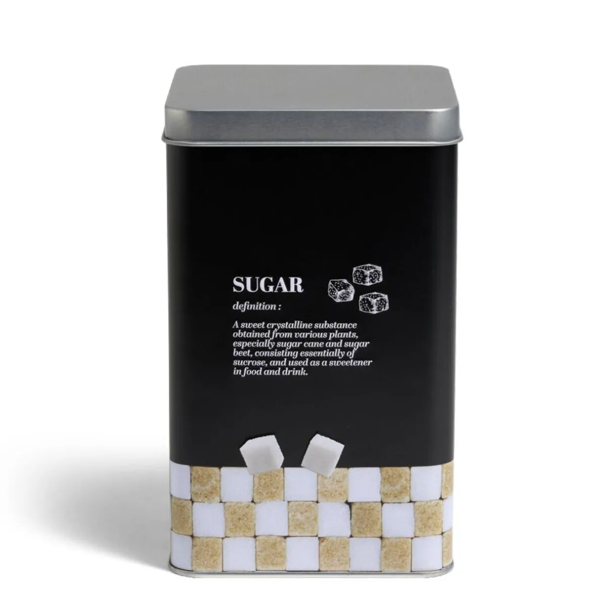 Gifi Boîte à sucre en métal noir design Sugar - 10,7x10,7xH.17,5cm Clearance