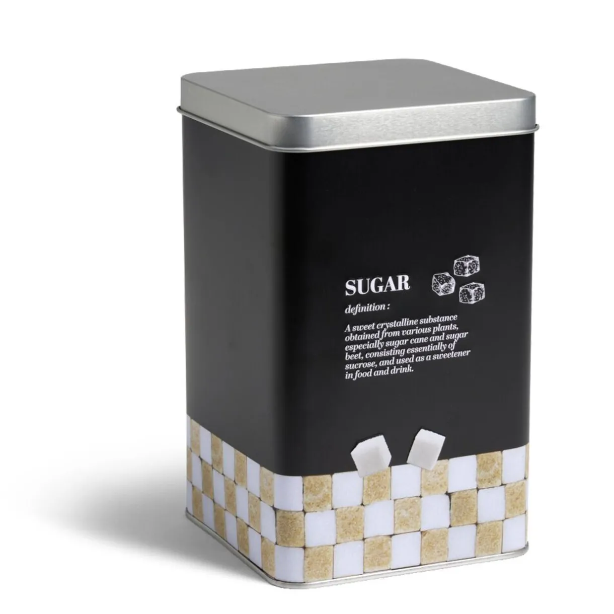 Gifi Boîte à sucre en métal noir design Sugar - 10,7x10,7xH.17,5cm Clearance