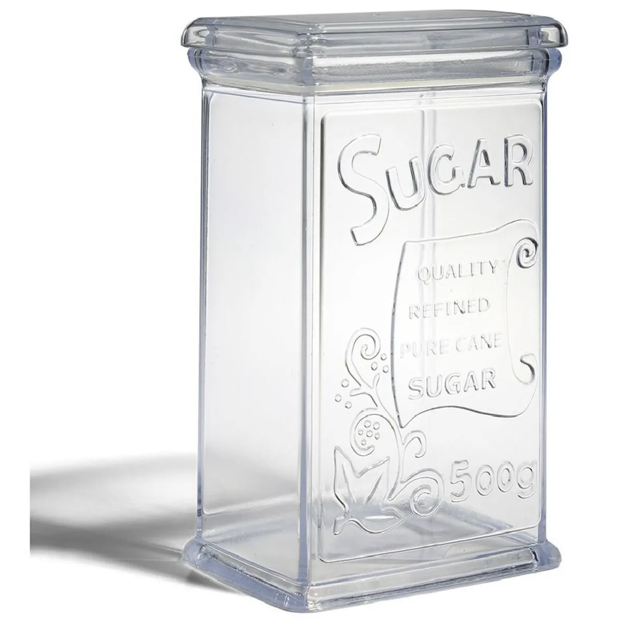 Gifi Boîte à sucre 500g plastique transparent 11,5x9xH19cm