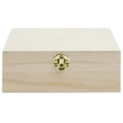 Gifi Boîte à thé en bois à personnaliser 20xH7x15cm New
