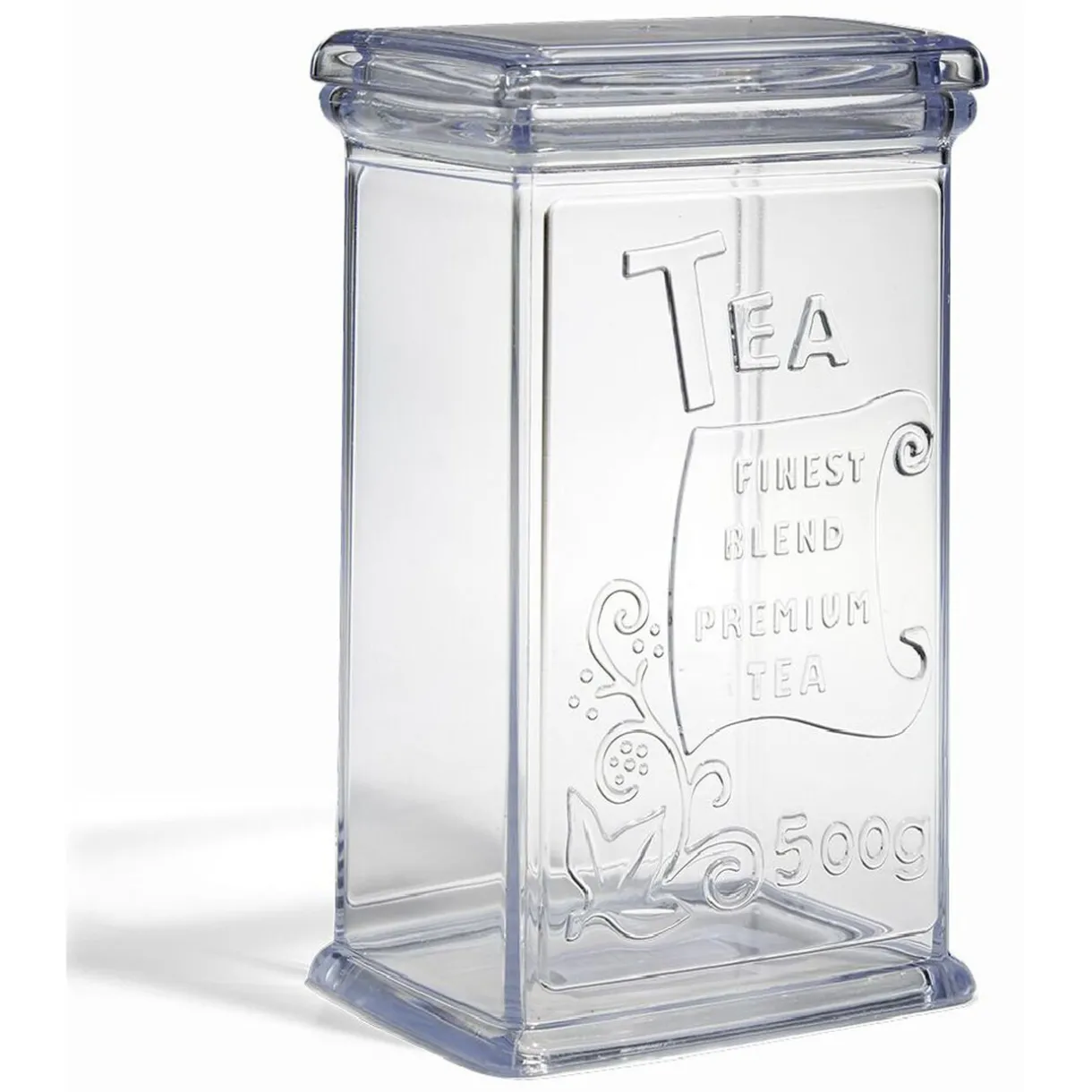 Gifi Boîte à thé 500g en plastique transparent 11,5x9xH19cm Hot