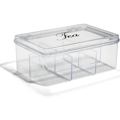 Gifi Boîte à thé plastique transparent 21,5x15x8,5cm Clearance