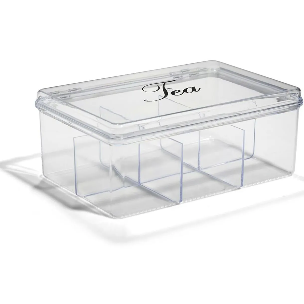 Gifi Boîte à thé plastique transparent 21,5x15x8,5cm Clearance