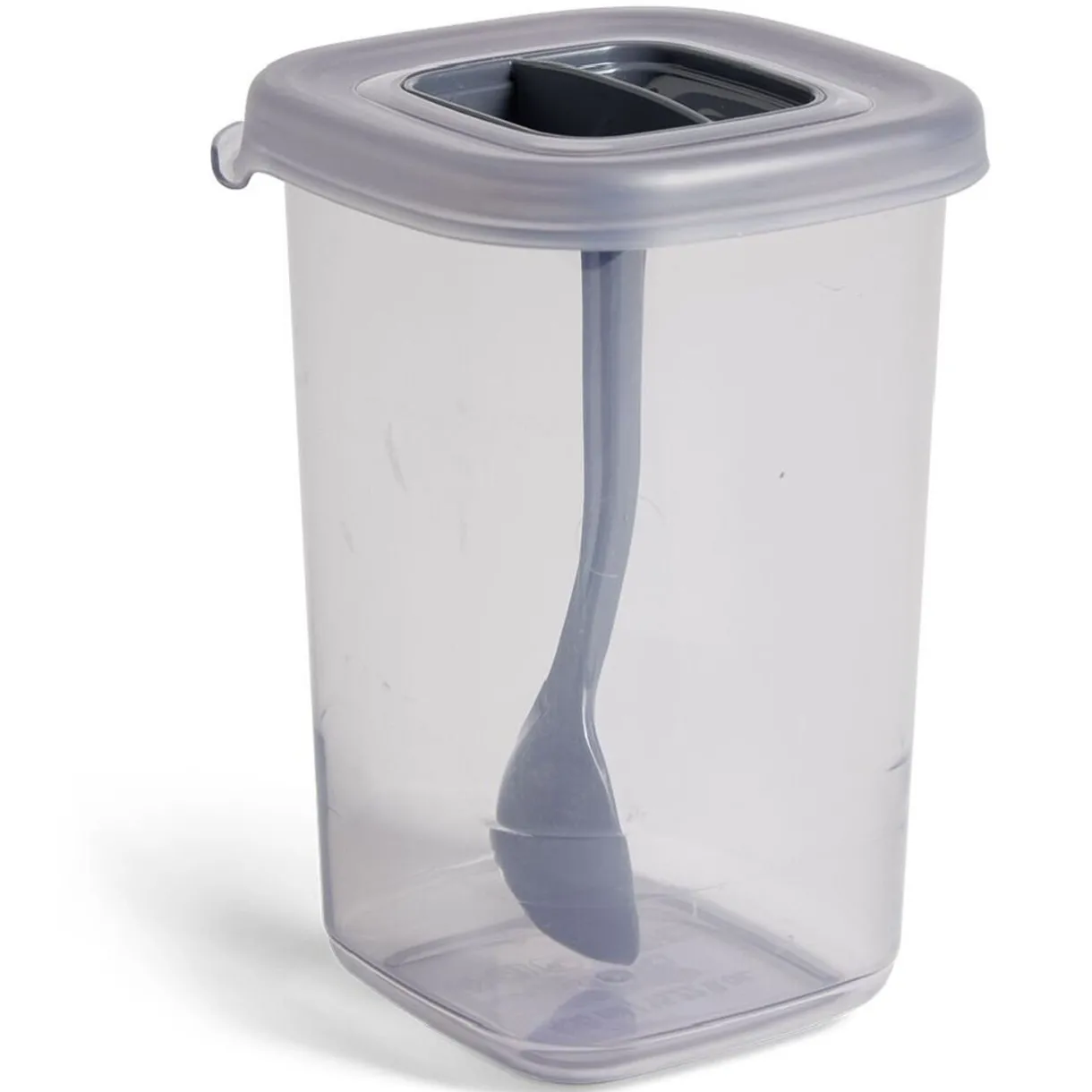 Gifi Boîte alimentaire + cuillère polypropylène gris 450mL