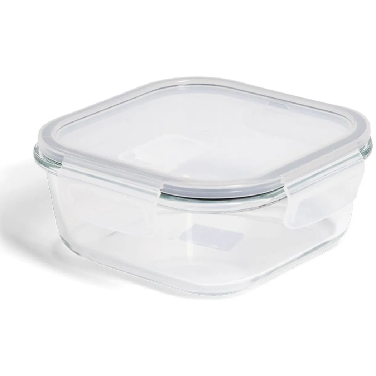 Gifi Boîte alimentaire carrée en verre avec couvercle étanche à clips 800ml New